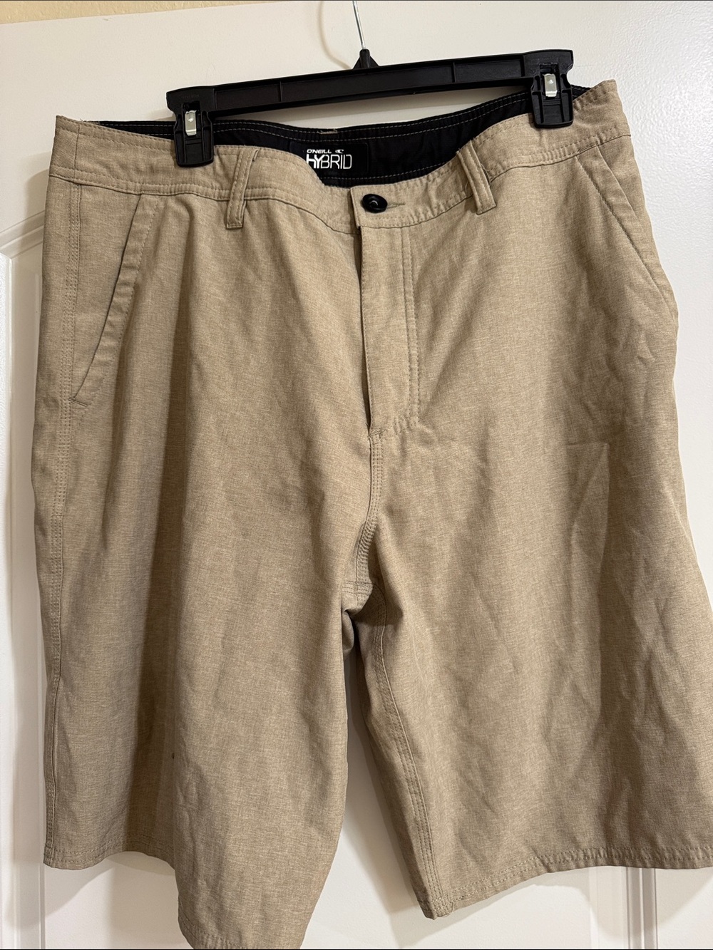 O'Neill Men's Beige and Black Hybrid Shorts